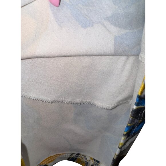 Floral Yellow Blue Midi Pencil Skirt‎ Medium Sexy Rose Print Joe & Elle Stretch - Picture 4 of 6